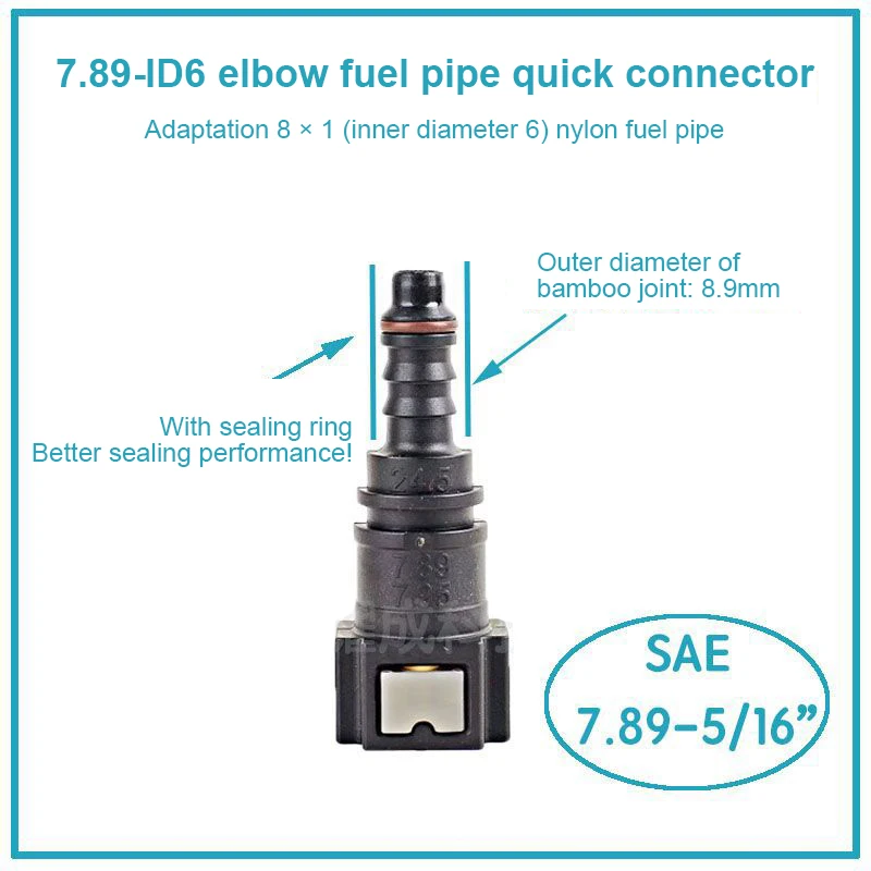 Fuel Line Coupler 1PCS Car Fuel Line Quick Connector Rubber Fuel Pipe Hose Connect Fitting Tools