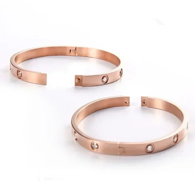 Luxury Female Shining Crystal Bangles for Women Men Lover Bracelets & Bangles Stainless Steel Pulseiras Feminina Jewelry bangle bracelet stainless steel bracelet crystal bracelets