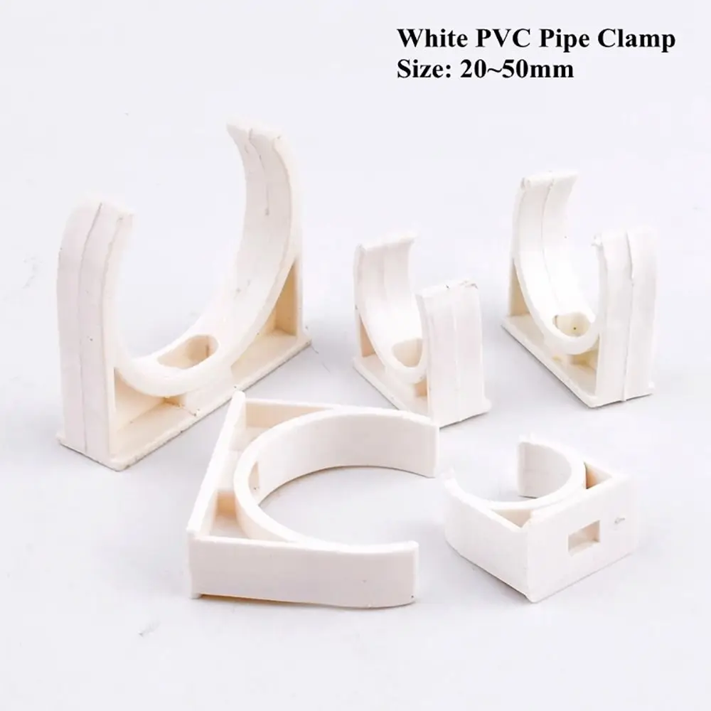 Pipe Clamp Watering Adapter Aquarium Tank Water Tube Holder PVC Pipe Clamp Connector Irrigation Durable Fixed Snap Fitting 10Pcs