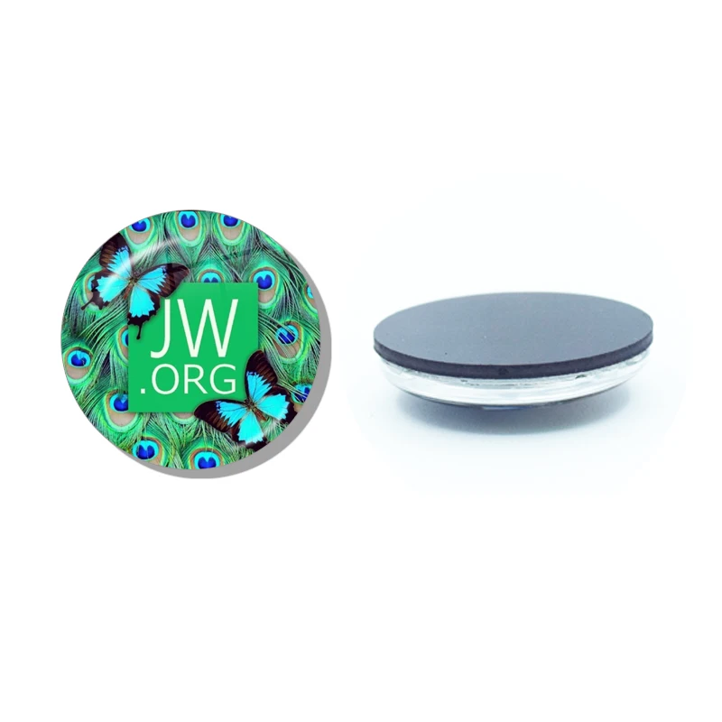thumbnail image 1 of Imán para refrigerador de los testigos de Jehová de JW.ORG, 30 mm, cabujón de vidrio, pegatinas magnéticas para refrigerador, soporte para notas, decoración del hogar, regalo, 1 of 5