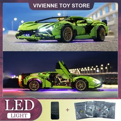 RC LED Light Kit For LEGO 42115 Lambo Sián FKP 37 Building Blocks Bricks Toy（Only LED Light，Without Blocks Model））
