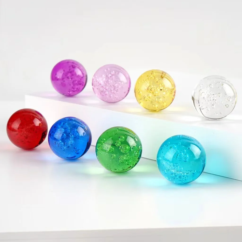 

Factory Wholesale Multi-Size High Quality Crystal Glossy Bubble Balls Glass Balls Ice Blaster Ball Office Desktop Accessories