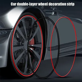 8M Wheel Rims Protectors Decor Strip Anti-Collision Ring Double-Layer Wheel Protection Ring Universal Tire Anti-Collision 1