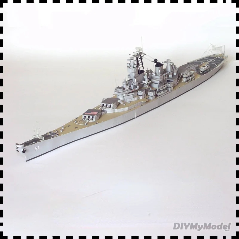 DIYMyModeI боевой корабль американского Айова класса 1:400 набор бумажных моделей
