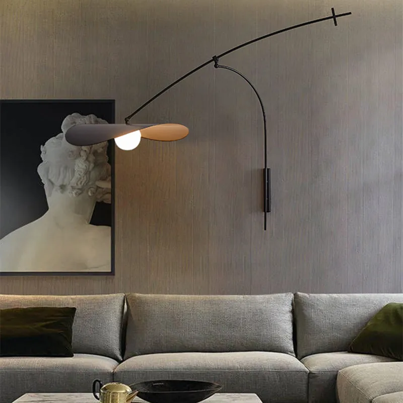 Industrial wall lamp Metal Long Swing Arm adjustable wall light Vintage Wall Sconces Bedside Reading hall wall decoration light 4