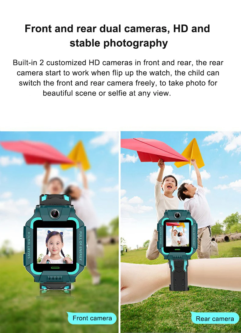 어린이 스마트 시계 방수 IP67 SOS Antil-lost 전화 통화 시계 SIM 카드 위치 추적기 Smartwatch For Children Gifts