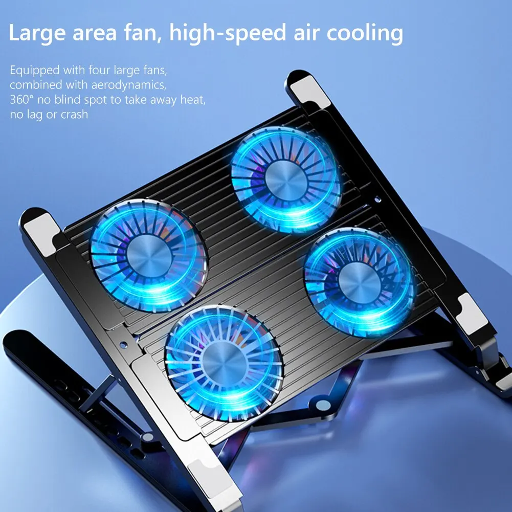Laptop Cooling Pad Laptop Stand ICE COOREL Splicing Stable Foldable Notebook Riser Portable Tablet Stand 7 Gears Adjustable
