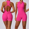 “Sahra” Seamless Zippered Fitness Romper
