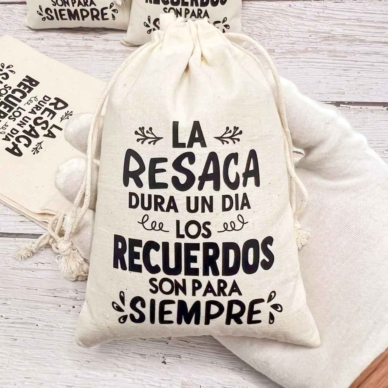 10pcs Christmas Party Wake Up Bags Party Gift Bags Wedding Hangover bag Storage Cotton Bags To the wedding guests Recovery Kit 2