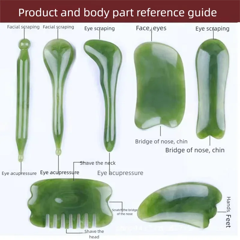 Body Face Gua Sha Tools Scraping Massage Head Massager Scalp Comb Acupoint Clearance Stick Meridian Massager Beauty Product