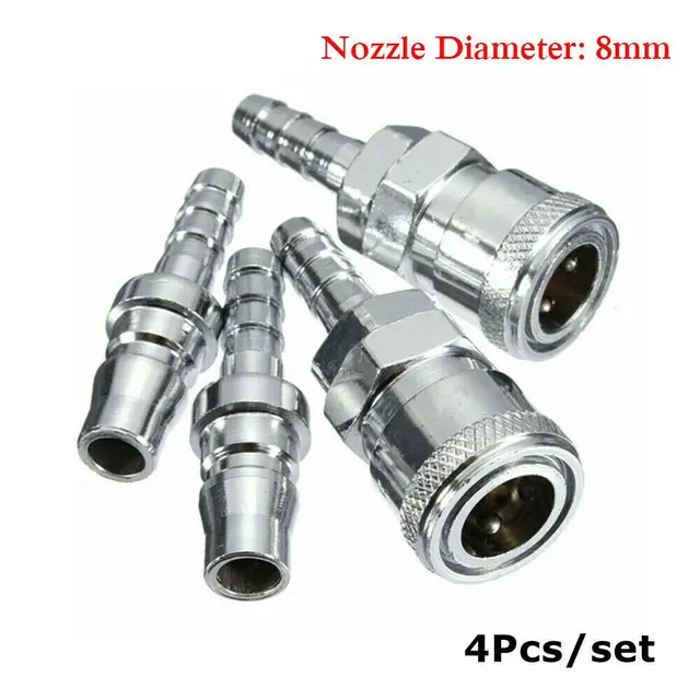 4Pc Gyorskioldás 8 Mm -Es Gáztömlő Réz Fúvókakötő Szett Lakóautó -Karavánhoz - Image 2