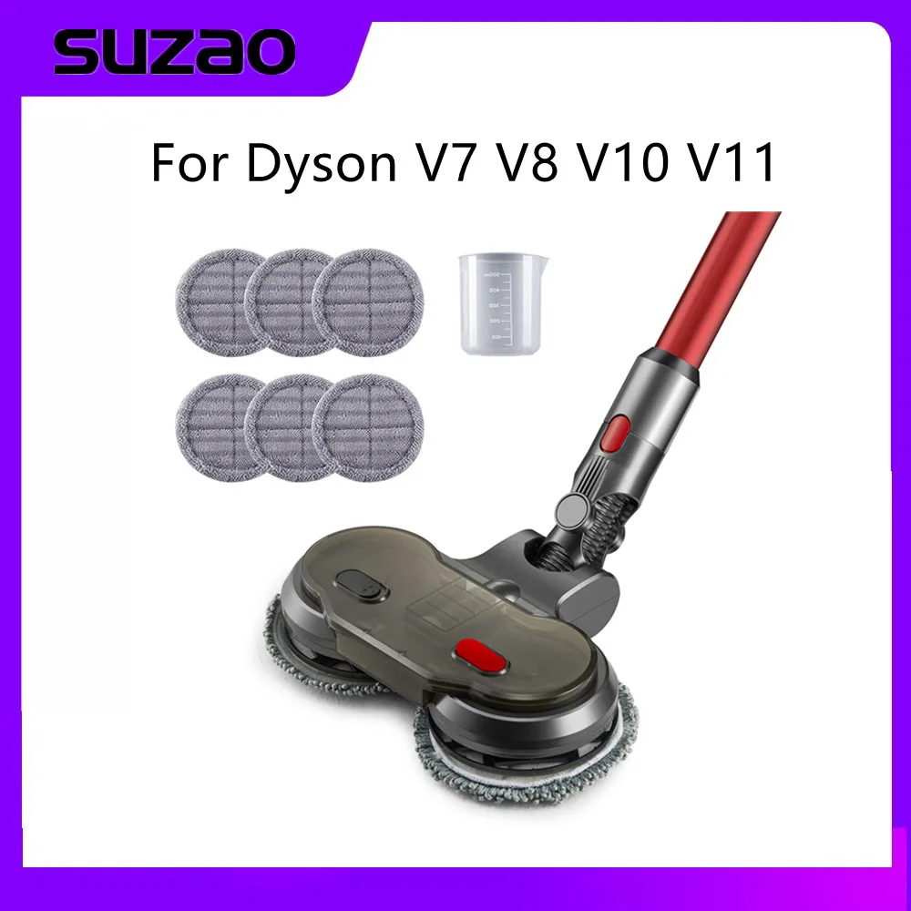 Elétrica Molhado Seco Mop Cabeça da Escova para Dyson v8 v7 V10 V11 Esfregar Peças Substituíveis Aspirador de pó com Pano de Limpeza