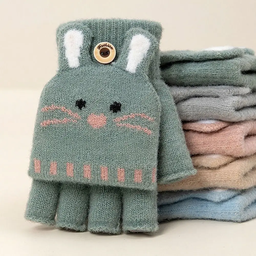 

Winter Warm Gloves Comfortable Thickened Cute Cartoon Knitted Gloves Mitten Children