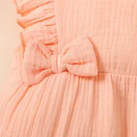 2PCS Newborn Baby Girl Bodysuuit Plain Sleeveless Romper+Hat Daily Summer Jumpsuuit Clothing for Infant Girl 0-18Months 3