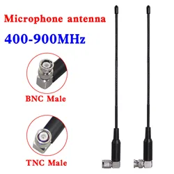 1PCS 400~900Mhz 7dbi Soft whip antenna BNC TNC male Plug connector for shure UHF Wireless Receiver Microphone SLX UC U4D U4S UB