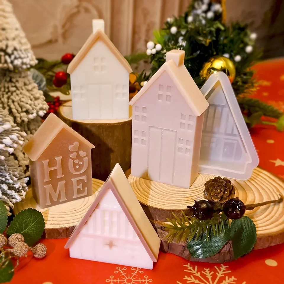 Lot De 12 Mini Moules En Silicone Pour Maison - Moule En Silicone Pour Maison - Moule à Bougie - Moule En Silicone Pour Décoration De Noël