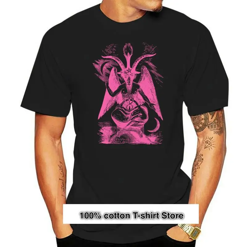 Camiseta Rosa Baphomet 92, Ropa Gotica Pastel, Bruja, Pentagrama, Satan