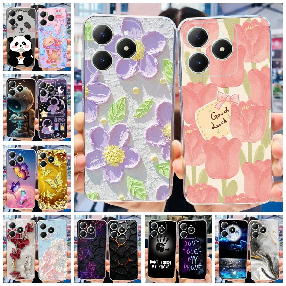 Elegant Floral Soft Silicone Clear Phone Case - Enhanced Protection and Style