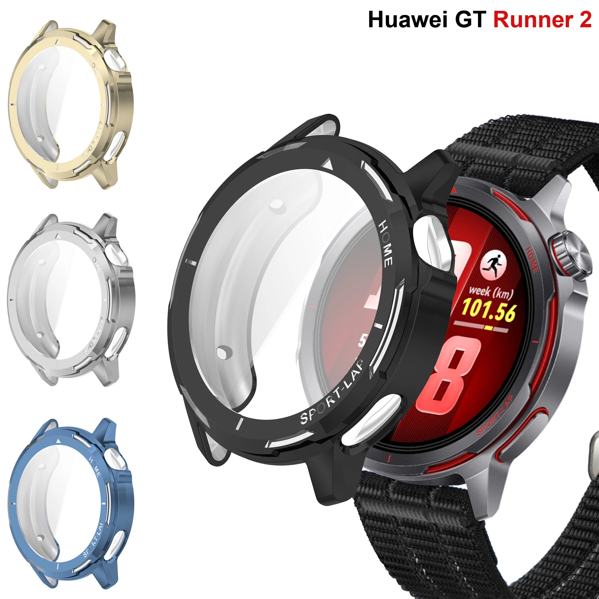 Clear Protector Full Screen TPU Case - Shock-Resistant Smartwatch Cover