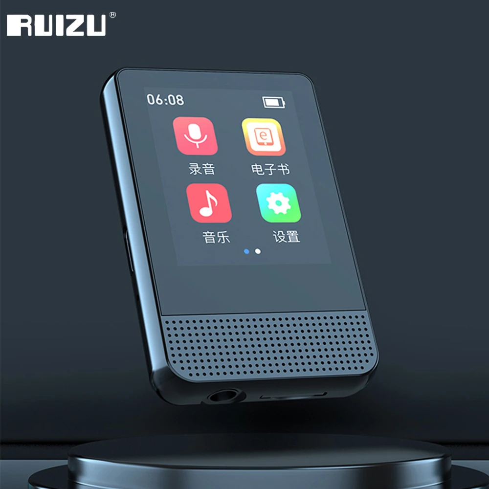 mp3 player bluetooth RUIZU M16 MP3 Player With Bluetooth Portable Touch Screen Audio Music Player With Speaker FM Radio Video Ebook Pedometer TF Card mp3 music player