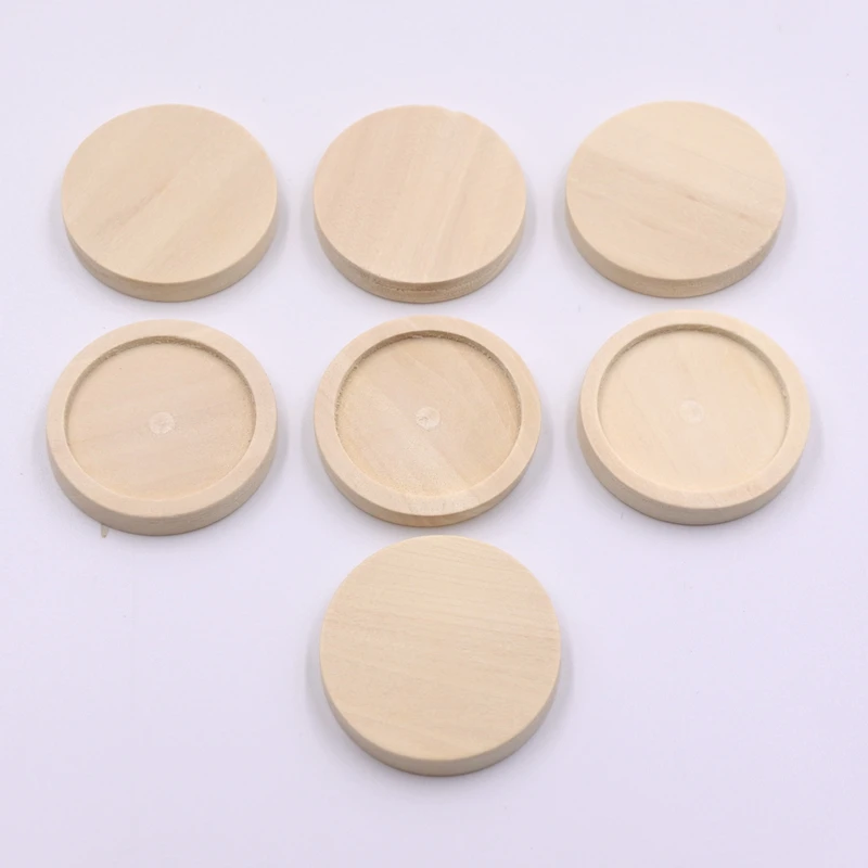 10pcs 30mm/35mm Round Wood Discs for Crafts, Wood Circles Unfinished Wood  Rounds Wood Plaque for Crafts, Door Hanger - AliExpress