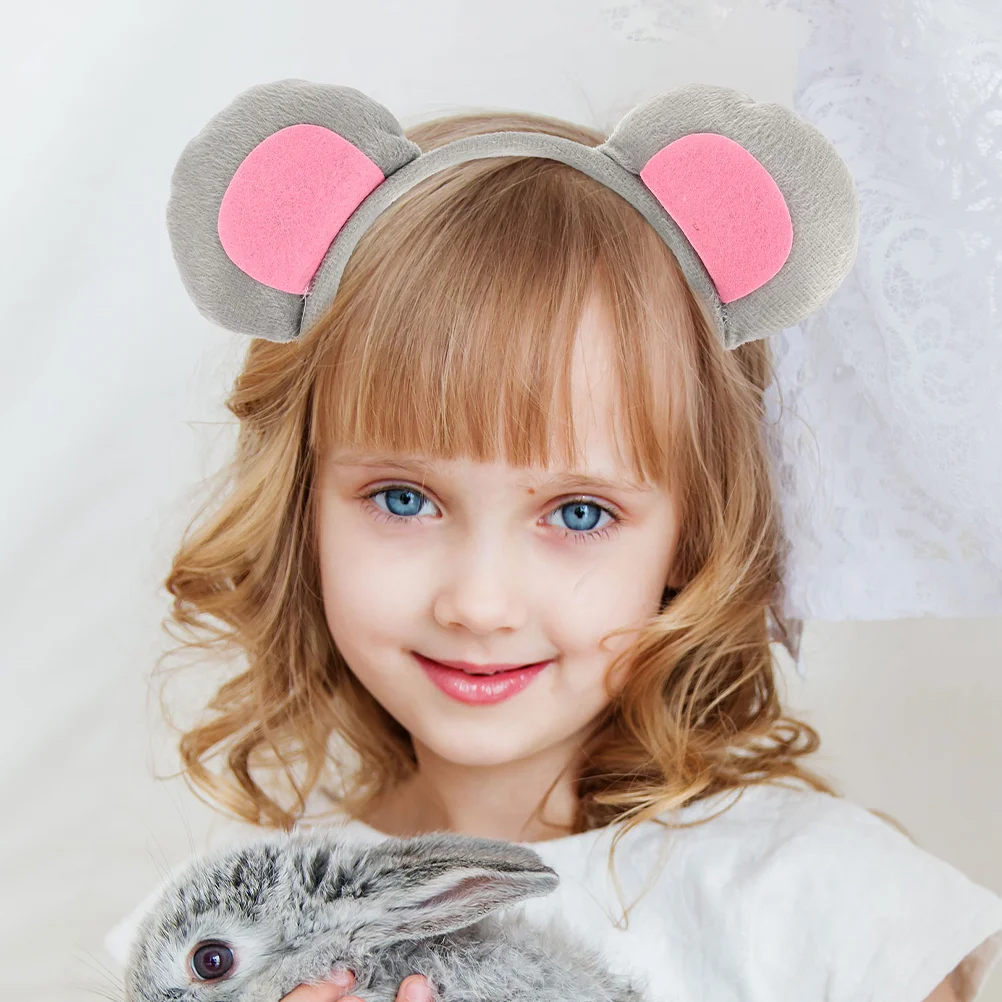 Cartoon Mouse Headband Bunny Decor Animal Outfit Rat Costumes Ears for Kids Headbands Girl 4