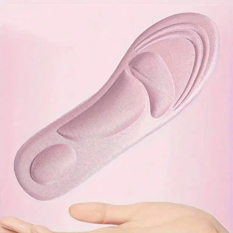 1 Pair 4D Memory Foam Can Be Cuttable Soft Insoles For Women Arch Support Insole Sports Pads