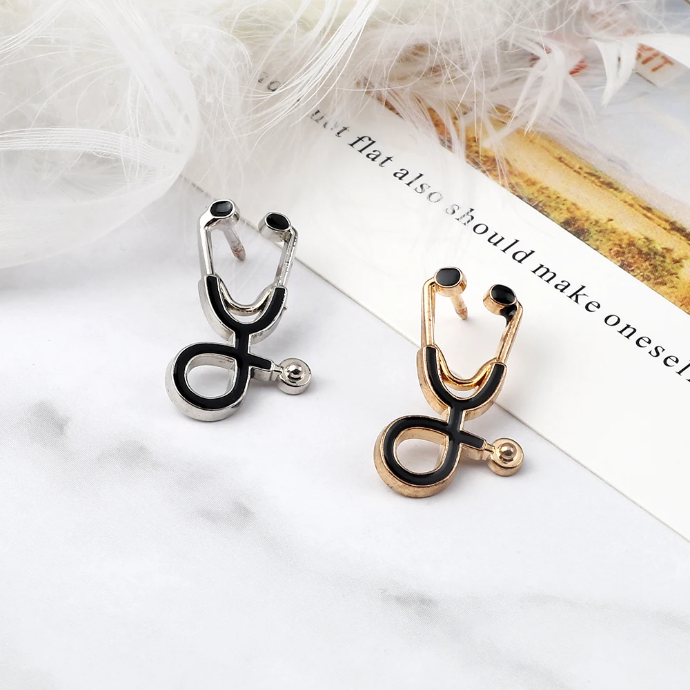 Colored Medical Brooch Badge Pin Stethoscope Nurse Doctor Coat