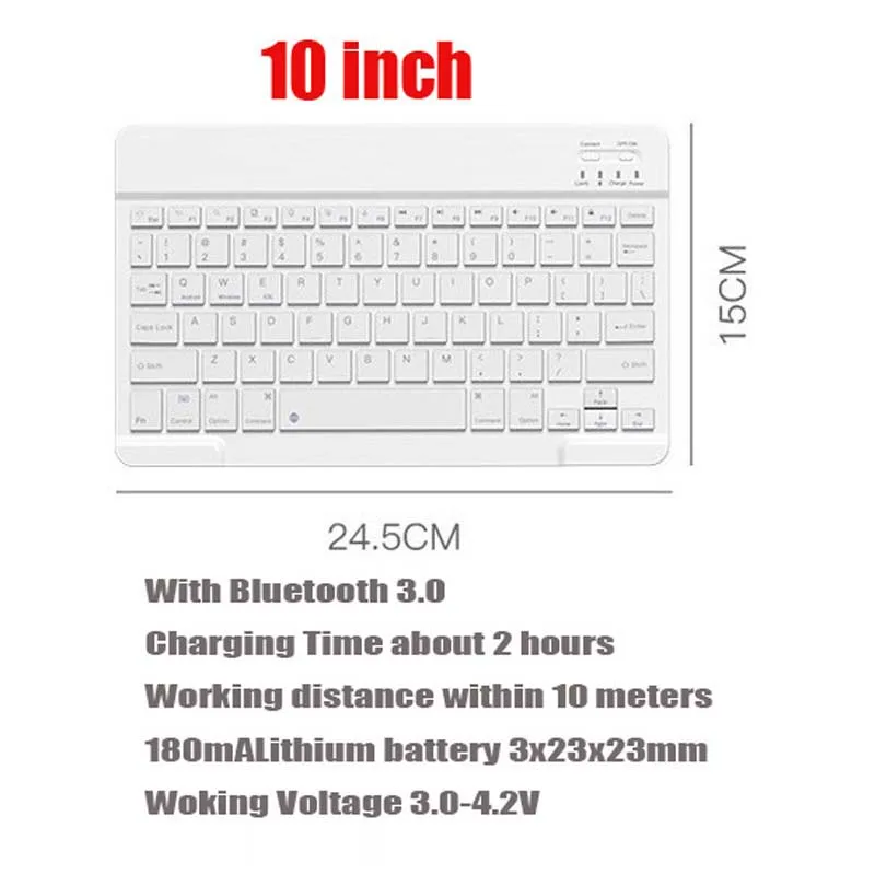 Bluetooth-Maus-Tablet-PC-Set mit 78 Tasten, 10-Zoll-Tastatur (wiederaufladbar), 1200-dpi-Maus und Akku für Laptops_voghion.com
