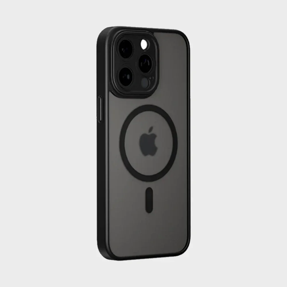 

Translucent Matte Black Strong Magnetic Force MagSafe Phone Shell for Apple Iphone 15 14 13 Pro Max Durable Anti-drop Anti-sweat