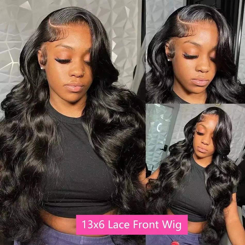 HD Transparent 13x4 13x6 Body Wave Lace Front Wig Pre Plucked 360 Lace Frontal Wig Human Hair Wigs For Women 7x6 Wig 200 Density 4