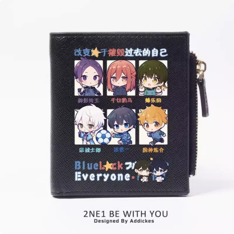 Anime Mikage Reo Chigiri Hyoma BLUE LOCK  Zipper Fashion Wallets PU Purse Card Holder Money Bag Gift B721 Cosplay