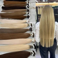 100% cheveux humains en vrac sans trame Remy Vietnam cheveux raides paquets réel naturel noir cheveux 613 blond 30 pouces pour tressage 4