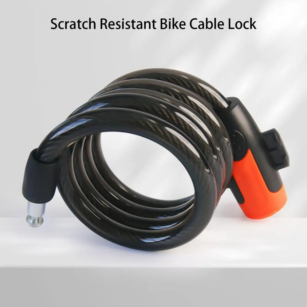 Bike Cable Lock 1 Set Bicycle Lock High Safety Performance Antiscratch