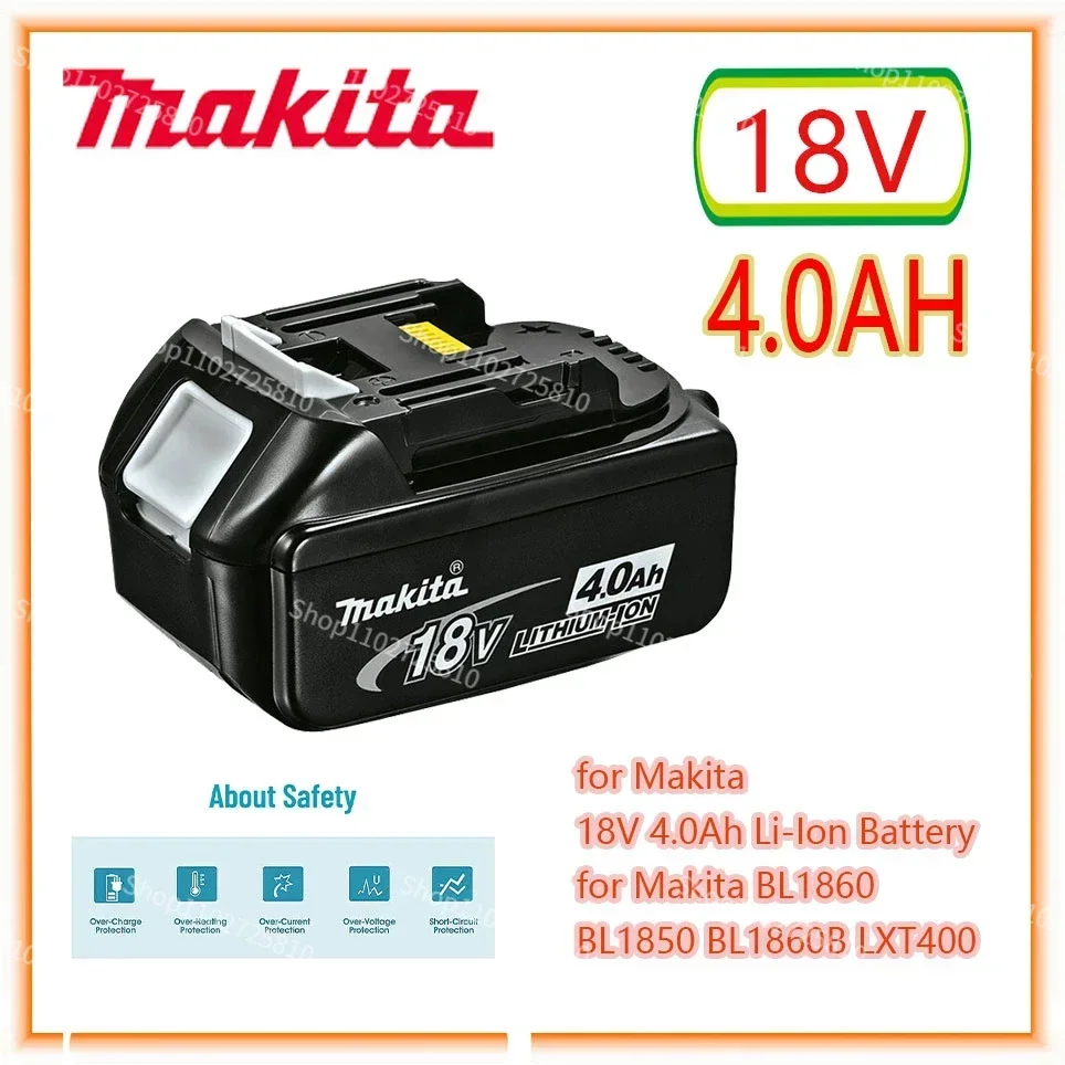 

Makita Original 18V 4.0AH 5.0AH 6.0AH Rechargeable Power Tools Battery with LED Li-ion Replacement LXT BL1860B BL1860 BL1850