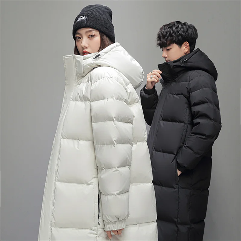 Cotton Jacket Parkas Coat Parka Coat Down Jacket Puffer Jacket Outdoor Leisure Men Slim Cotton Long Down Parka