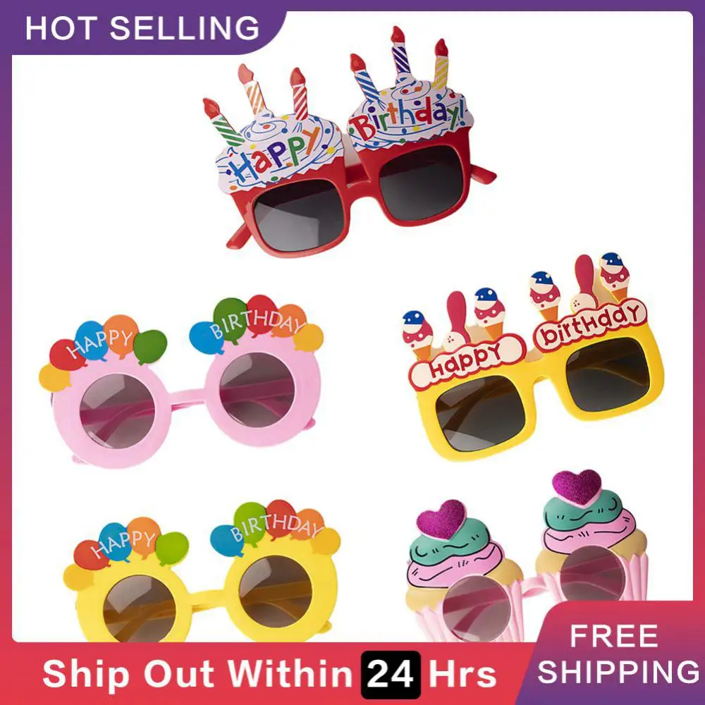 

Birthday Party Glasses Funny Cake Modeling Glasses Aldult Celebration Happy Birthday Photo Booth Props Supplies Sunglasses