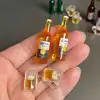 Cute Miniature Simulation Mini Beer Water Bottle Drinks Model For Barbies Ob11 Dolls House Accessories Kids Playtend Play Toys 1
