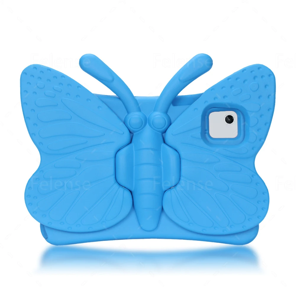 Butterfly Cat Pattern Case For Lenovo Tab M10 Plus 3rd Gen - Purple PU Leather Stand Cover