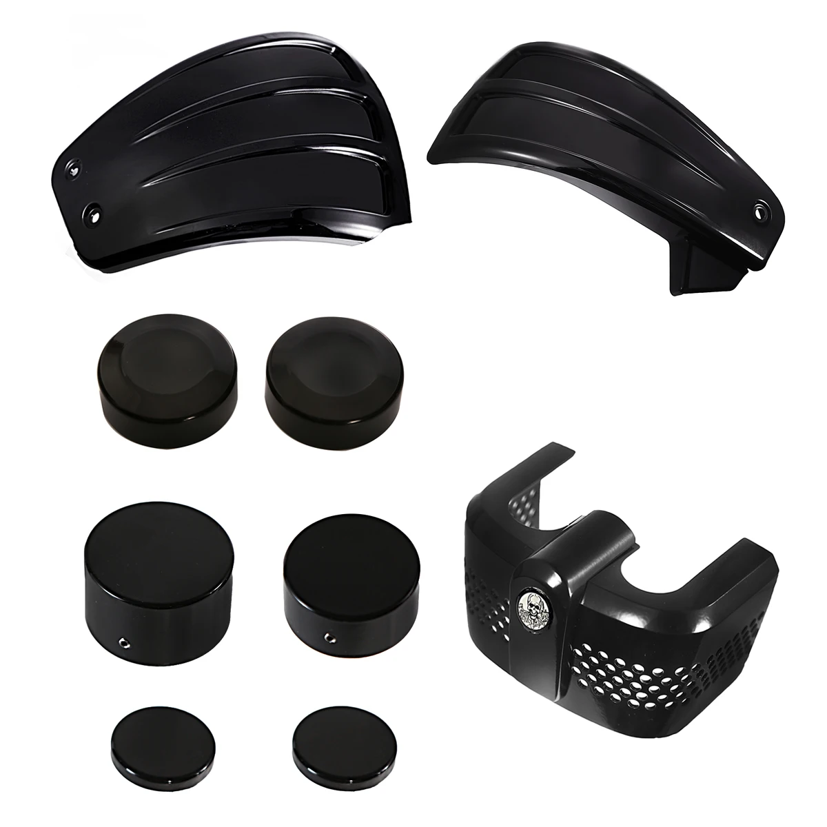 Black Battery Ignition Axle Cover Sets For Harley Softail 20182022