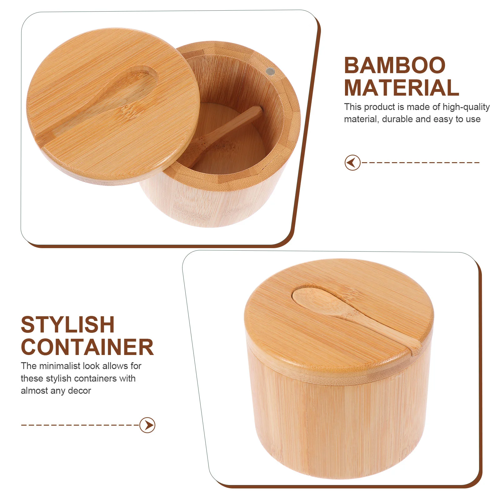 Bamboo Seasoning Jar Kitchen Spice Condiment Canisters Salt Storage Container Supply food storage container spice shaker spice shaker set