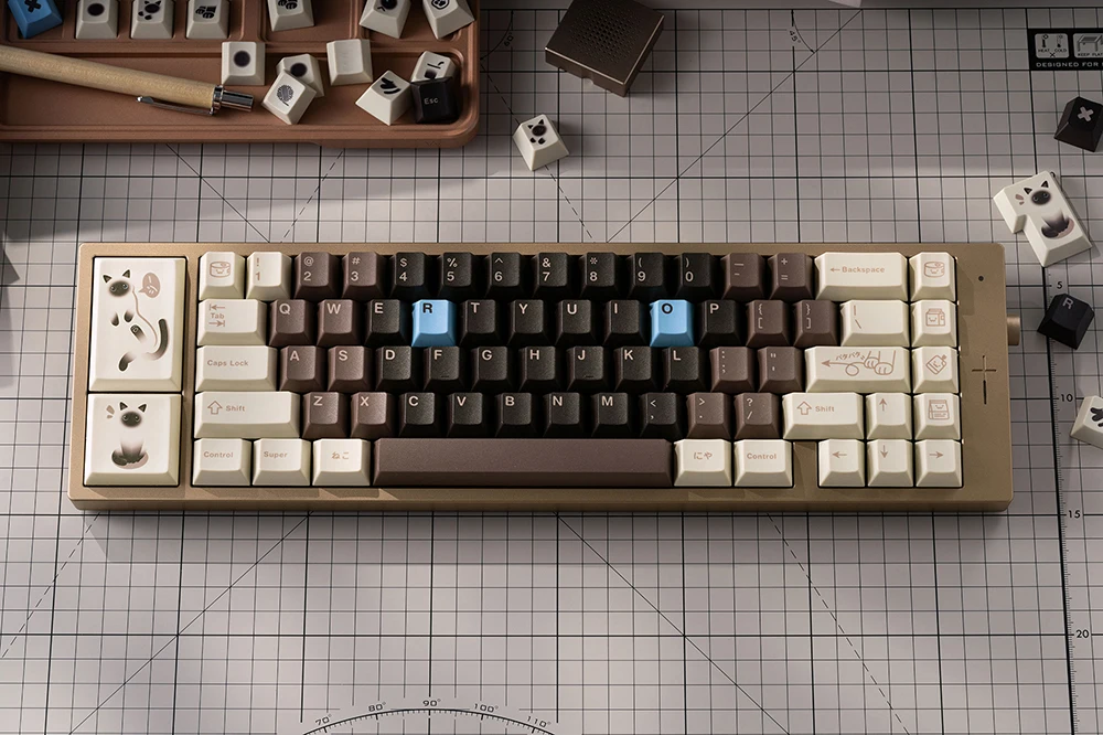 TUT Black Sugar BOBO 염료 하위 키캡 세트 키보드 용 두꺼운 PBT 체리 프로파일 87 tkl 104 ansi xd64 bm60 xd68 xd84 BM87 BM65