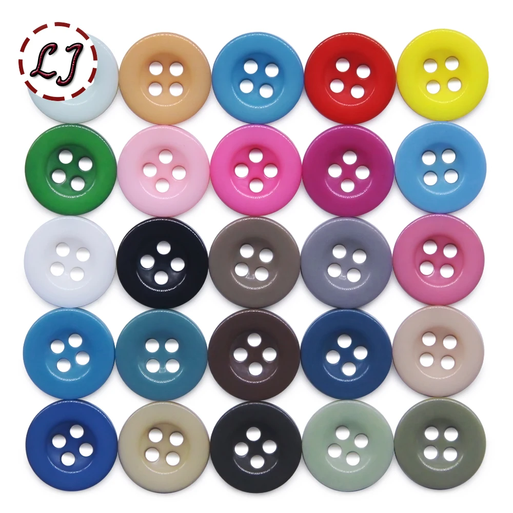 New 100pcs Resin Kids Sewing Buttons For Chindren Clothes Garment Handmade DIY Accessories scrapbooking Crafts