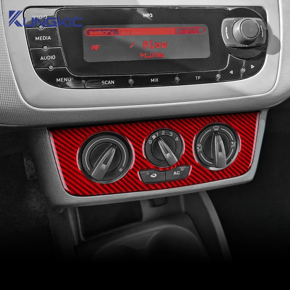 Pegatina De Fibra De Carbono Para Volante De Seat Ibiza 6J (2009-2014) - Decoración Interior Estilo Deportivo
