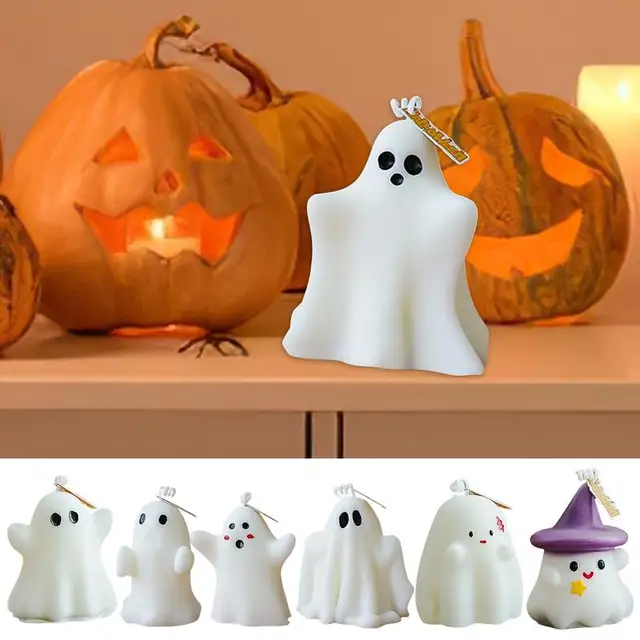 Candele fantasma Halloween Candele aromaterapia Decorazione Horror Home Decor per la casa Holiday Party Decorazione da tavolo
