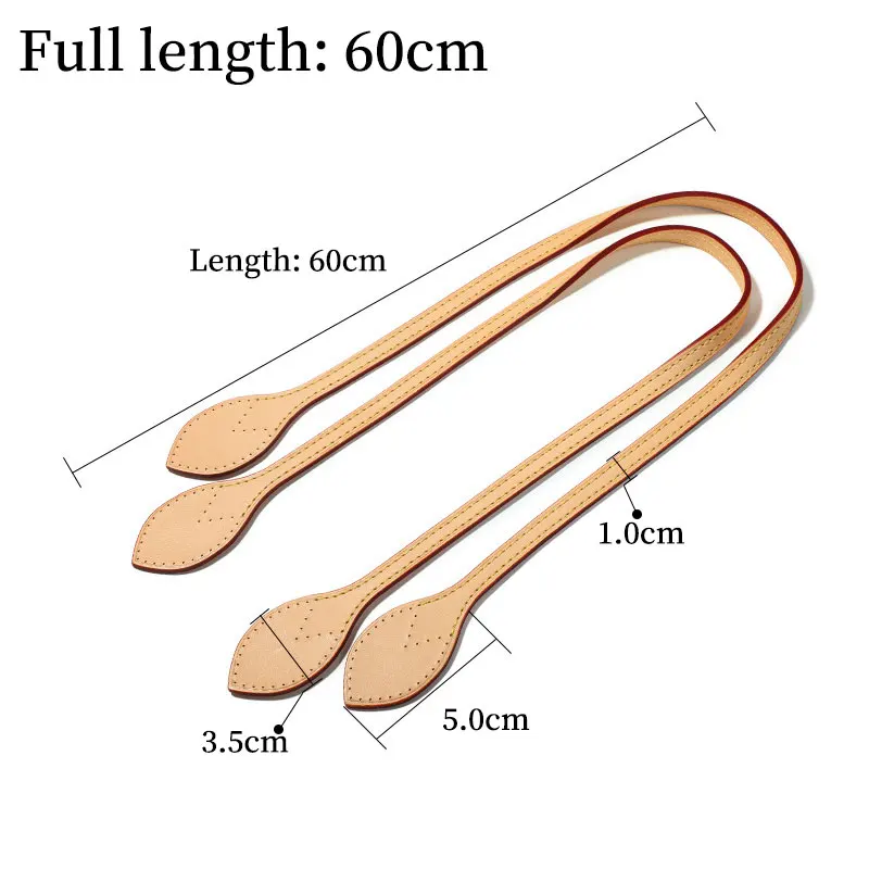 TINBERON 60CM Bag Strap For Luxury Tote Bag Handbag Handle Strap Parts Accessories Replacement Vachetta Leather Shoulder Straps