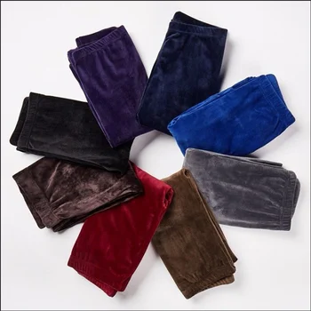 Korean Warm Pants Knit Autumn Winter Fashion Plus Thick Velvet Warm Double Sided Cashmere Leggings High Waist Thermal Leggings 2