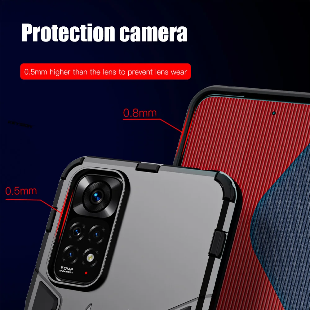 Coque Antichoc TPU Pour Xiaomi Redmi Note Série 6 à 11 - Protection Robuste Avec Pied