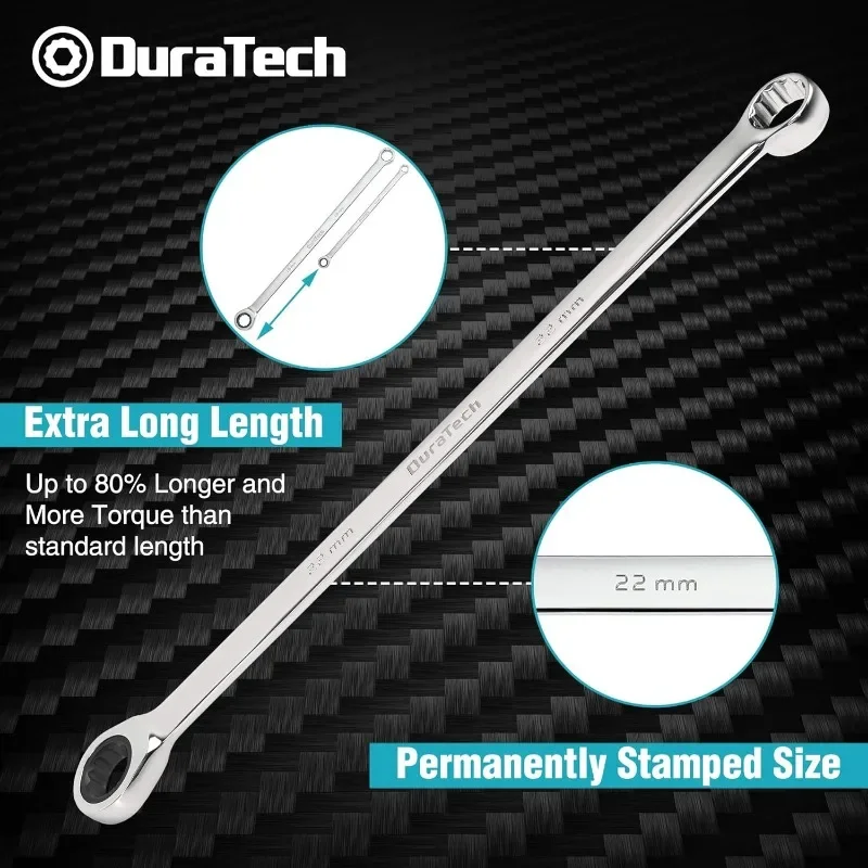 Description Picture 4 of itemDouble Box End Wrench Set, Metric, 9-Piece, 8,10,12,13,14,16,17,19,22 mm, CR-V Steel, with EVA Foam Tool Organizer