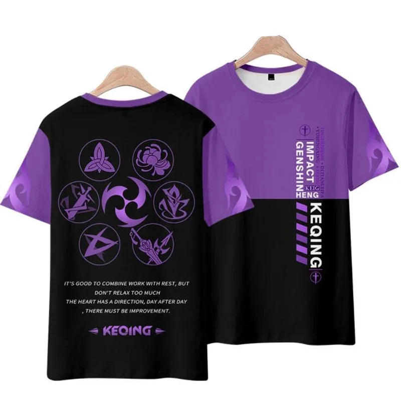 Genshin Impact 3D T Shirt Women Men Summer Fashion O-neck Short Sleeve Funny Tshirt Graphic Tees Streetwear Cosplay Costume 2024